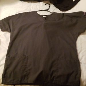 womens cherokee gray scrub set